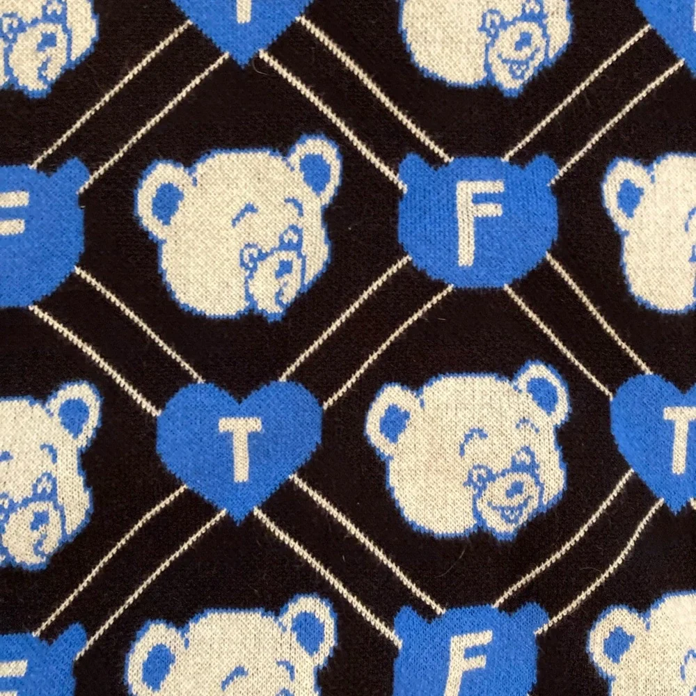 Teddy Fresh x Care Bears Diamond Cardigan Sweater Jacquard EUC Unisex XL